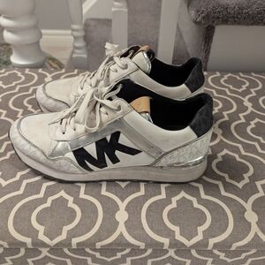 Michael Kors White and Black Sneakers